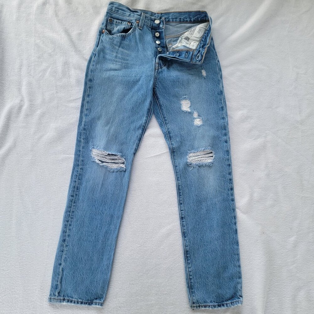 Levi's premium 501 100% cotton rigid Straight Leg Women's Jeans 26x30
